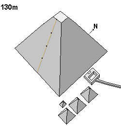 Building Khufu's pyramid - 130 meters height. 