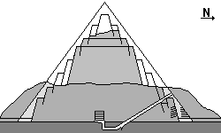 Pyramide von Medum mit Kernmantel und gerutschten Verkleeidungssteinen