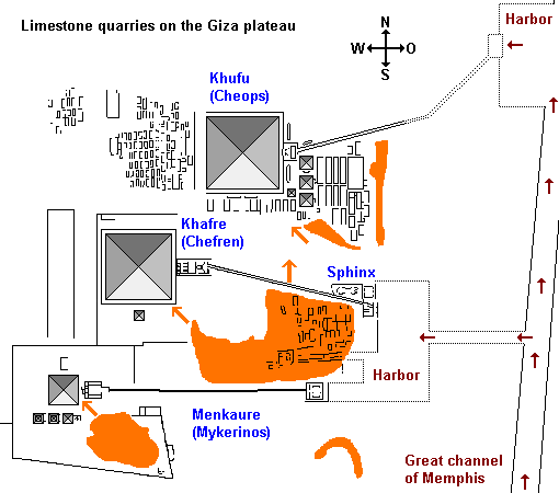 Pyramids Of Giza Map. Theories of pyramid ramp