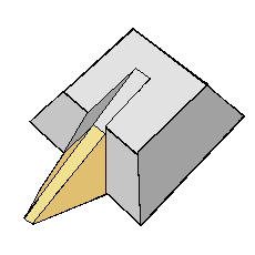 Modell mit Innenrampe für den Bau der Cheops-Pyramide