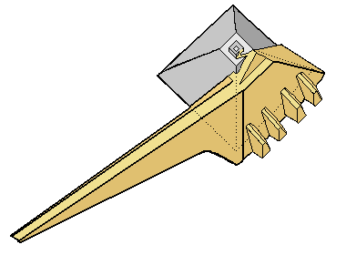 Modell mit kombinierten Rampen (Kombimodell)  für den Bau der Cheops-Pyramide