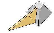 Modell mit grosser Seitenrampe für den Bau der Cheops-Pyramide