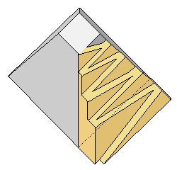 Modell mit Zickzackrampe für den Bau der Cheops-Pyramide