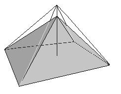 pyramid shape with different heights
