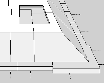 Rekonstruktion erste Steinschicht mit Ecksteinen und Zapfen