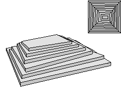 pyramid shape with edges not positioned exactly